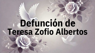 Defunción en Fuenlabrada de Teresa Zofio Albertos