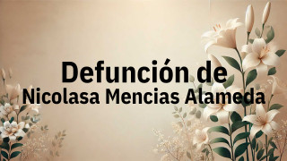 Defunción en Fuenlabrada de Nicolasa Mencias Alameda