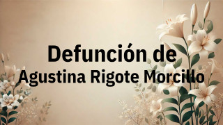 Defunción en Fuenlabrada de Agustina Rigote Morcillo