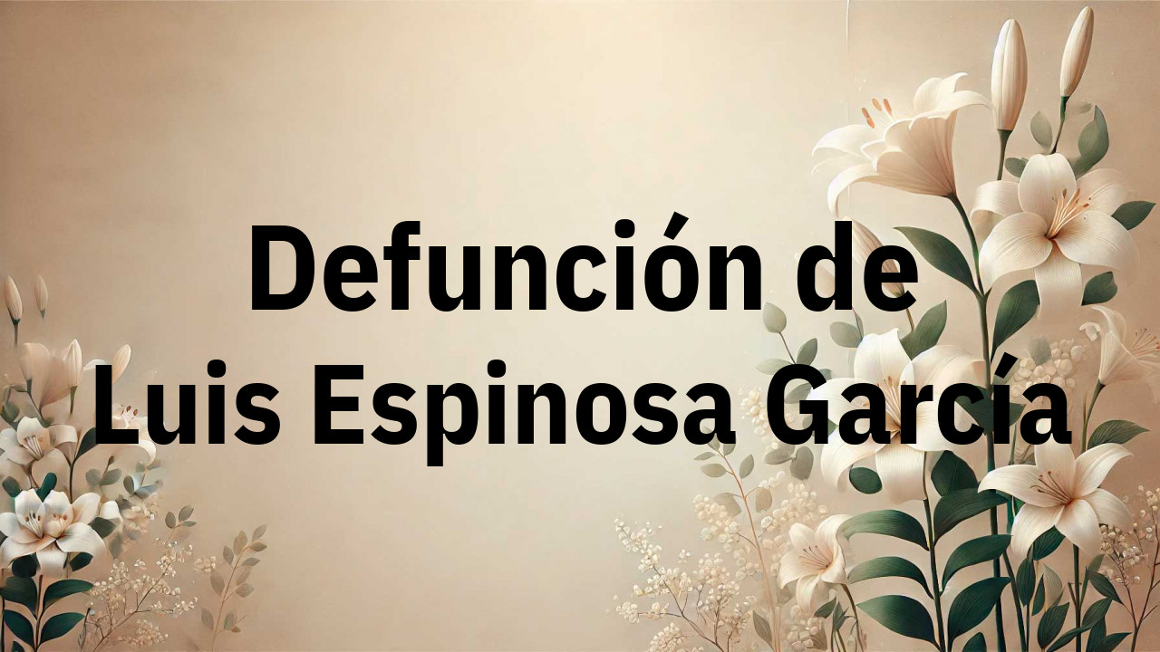 Defunción en Fuenlabrada de Luis Espinosa García