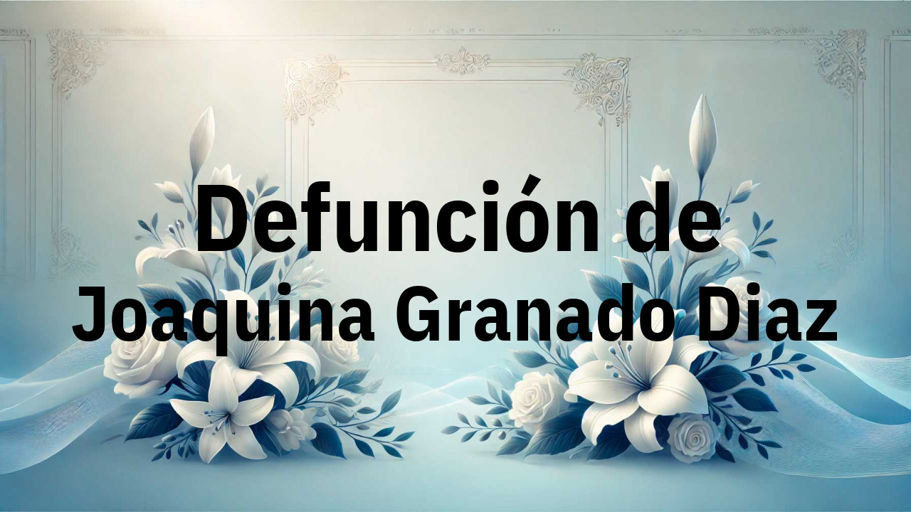 Defunción en Fuenlabrada de Joaquina Granado Diaz