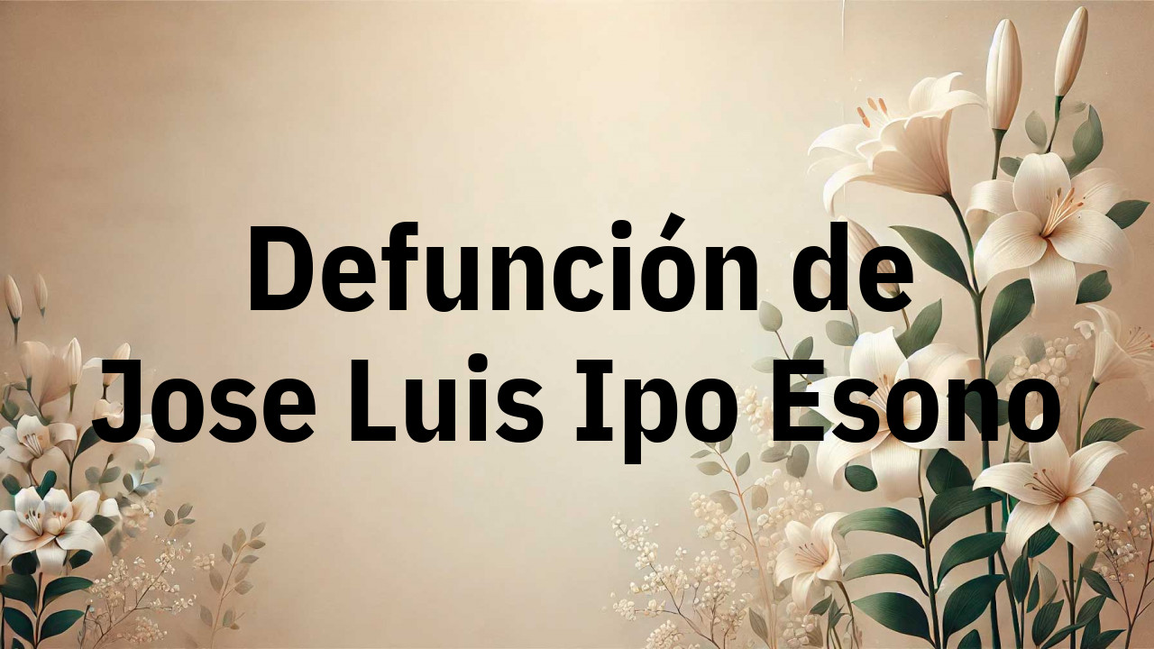 Defunción en Fuenlabrada de Jose Luis Ipo Esono