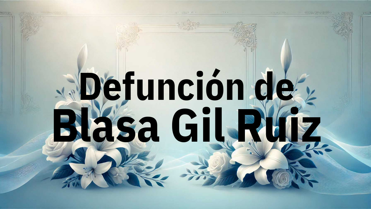 Defunción en Fuenlabrada de Blasa Gil Ruiz
