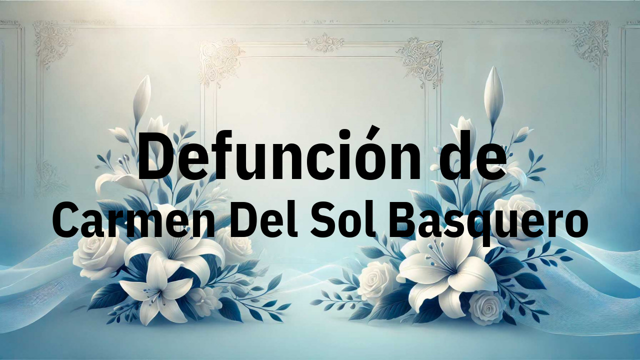 Defunción en Fuenlabrada de Carmen Del Sol Basquero